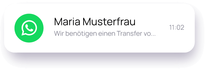 Chat Anfrage Maria Musterfrau